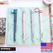 NEW Kids Animal Cartoon Pens for Writing Students Piggy Bear Panda Mice Blue Ink
