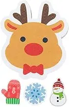 SECFOU 4pcs Set Winter Themed Dishwashing Sponges Set Reusable Soft Dish Scrubbers for Efficient Cleaning Cute Holiday Sponges for Kitchen and Dishes Non Abrasive Cleaning Pads