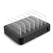 Charging Station with Quick Charge QC 3.0Fastest 6-Port Docking StationUSB Charging Station for Multiple DevicesPhonesTablet