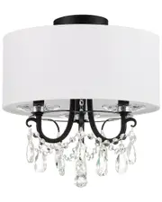 Crystorama Othello 3-Light Matte Black Mini Chandelier