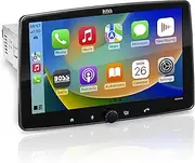 BOSS Audio Systems BCPA10 Apple CarPlay Android Auto Car Multimedia Player - Single Din Chassis with 10.1 Inch Capacitive Touchscreen, Bluetooth, No DVD, Multicolor Illumination, High Resolution FLAC