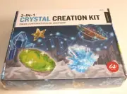 NEW 3-In-1 Crystal Creation Kit Glow in the dark geode 4 crystal paintings