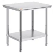 VEVOR Commercial Worktable & Workstation 24 x 30 x 32 Inch Stainless Steel Work Table Heavy Duty Commercial Food Prep Work Table for Home, Kitchen, Re
