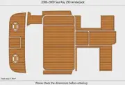 2005 Sea Ray 290 Amberjack Cockpit Swim Platform Boat EVA Pad Teak Deck Flooring