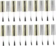 LIFKOME 20 Pcs Nail Polish Bottle Cap Polish Bottle Caps with Brush Multi-use Tint Brushes Bottle Cleaning Brushes Polish Replacement Brush Bottle Brush Nail Applicator Brush Plastic