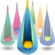 Sensory Swing, Kids Pod Swing Seat, 100% Cotton Child Hanging Hammock Chair f...