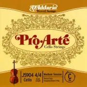 D'Addario Pro-Arte Cello Single C String, 4/4 Scale, Medium Tension J5904