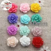 100pcs Camelia Flower Resin Mixed Color Flatback Cabonchon Jewelry Phone Charm
