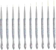 BATHVEVE 2Sets Nail Art Liner Pens for Salon Drawing Line Tool for Manicure Fine Workmanship Lightweight Design for DIY Nail Art