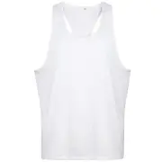 Tanx Mens Vest Sleeveless Vest Top / Muscle Vest (Pack of 2) (White) - RW6951