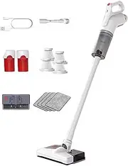 2 in 1 Cordless Vacuum Cleaner, 150 W Rechargeable Stick Vacuum 21000Pa with Visual Dust Bucket, Upright Handheld Vacuum Cleaner for Hardwood Floors, Carpets, Car and Pet Hair