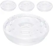 Gatuida 2Pairs Transparent Doorway Pull Up Bar End Pad Replacement Non Slip Rubber Pads for Easy Installation Indoor Doors Portable DIY Chin Up Bar Accessories for Strength