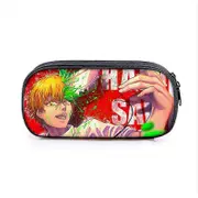 o697 chainsaw man Polyester double pen case Vertical square large capacity stationery case fgy697