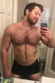 [F118] Male Model Showing Off Body To Viewer Fine Art Hunky Physique