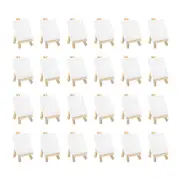 3x3" Canvas Boards for Painting, 24Pack Cotton Wood Frame Blank Canvas Panel