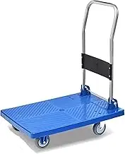 Flatbed Cart Platform Hand Truck Folding Moving Trolley with Quiet Wheels for Warehouse Restaurants Small Cart 440lbs Weight Capacity Hand Truck(Size:72 * 48)(One Color 72 * 48)