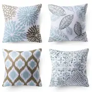 4Pcs Bohemian Home Decoration Sofa Cushion Pillow Covers Prints Value Pack