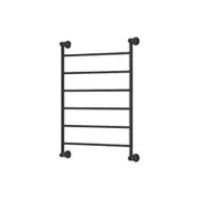 600*800*92.5mm Lillian Matte Black Stainless Steel Heated Towel Rail
