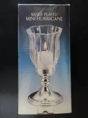 GODINGER SILVER PLATED MINI HURRICANE CANDLE HOLDER – NEW