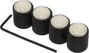 TEMPNAP 4 Pack Metal Volume Tone Dome Guitar Knobs Electric Guitar Bass Parts Easy Volume Control Recording Practice Accessories
