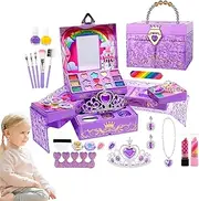 Makeup Toy Set | Real Makeup Girls Toys - Washable Safe Little Girl Makeup Set, Creative Washable Makeup Set Toy for Girls, Kids Aged 3-12