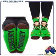 Unisex Socks Cheeky Monkey By Feet Speak Anti Slip Soles Designed In Australia