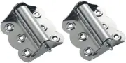 2 Pcs Stainless Steel Screen Door Hinges Hardware Spring Loaded Hinge, Silver