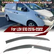 Chrome Trim Tinted Weather Shields for LDV G10 2016+ Weathershields Window Visor