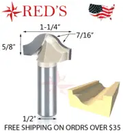 Tideway Carbide PRO LC05092008 1-1/4" X 5/8" Trim Bit 1/2" shank router bit