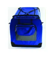 Soft Pet Crate for Dogs, Puppies, Cat or Kittens - Blue - Large (70x52x52cm)