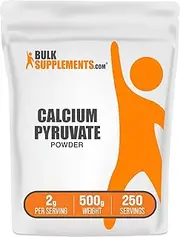 BulkSupplements.com Calcium Pyruvate Powder - Calcium Powder Supplement - Vegan & Gluten Free, 2g per Serving, 500g (1.1 lbs) (Pack of 1)