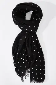 Small Dot Metallic Scarf--PRI-PVX335-02