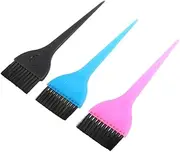 Vaguelly 6pcs Hair Coloring Brush DIY Hair Tinting Tools for Home Barbershop Comfortable Grip Lightweight Hairdressing Accessories Black Blue Pink