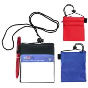5 Conference Badges ID Business Card Holders Zippered Wholesale Bulk 4x5
