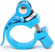Cycling Bike Seatpost Clamp 28.6mm Blue Quick Release Lock Design for Fixed Gear Road Bikes