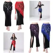 Sequin Skirts Belly Dance Hip Skirt Tassel Fringe Hip scarf