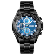 1393 Stainless Steel Business Style Waterproof Date Display Men Wristwatch Quartz Watch