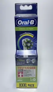Oral-B Cross Action CleanMaximiser Replacement Electric Brush Heads 10 Pack