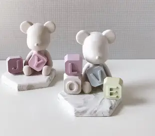 【美倫美】矽膠模 台灣出貨 立體小熊矽膠模 石膏模 擴香石模具 巧克力模具