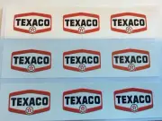 3x TEXACO Decals - 110mm x 25m Slotcar trackside 3x decals - Scalextric