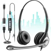 Wantek 3in1 Headsets with Microphone 3.5mm/USB/Type-C Headphone for Home Office