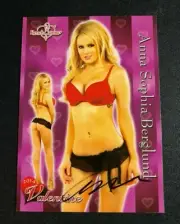 2014 Benchwarmer ANNA SOPHIA BERGLUND Valentine #7 Black Ink Autograph PLAYBOY