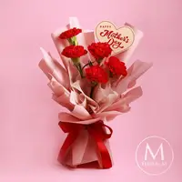 在飛比找momo購物網優惠-【Floral M】Coco Lady 胭脂紅進口康乃馨鮮花