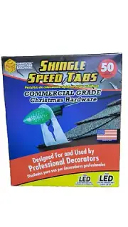 Commercial Christmas Hardware Shingle Speed Tabs 50 Count New