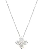 Bloomingdale's Fine Collection Diamond Flower Pendant Necklace in 14K White Gold, 2.0 ct. t. w.