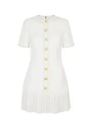 Rebecca Vallance Clarisse Bouclé Cotton-blend Mini Dress - Ivory - 8 (UK8 / S) 8 (UK8 / S)