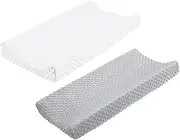 WESIEVYA 2pcs Cover Playmat Fitted Basket Play Mats Seat Boy Changing Pad Table Playpen Mattress Pad Items Lounger Playard Mattress Diapers Polyester