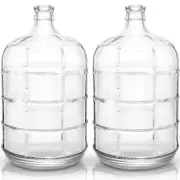 2 Pcs Round Glass Carboy Clear Beer Wine Water Jug Water Bottle Brewing Ferme