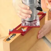 2 in 1 Invisible Fastener Slotting Bracket Woodworking Router Base Mortising Jig for Electric Wood Routers with 64-65mm