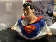 Superman Clark Kent Ceramic Cookie Jar Westland Giftware *New w/Box*